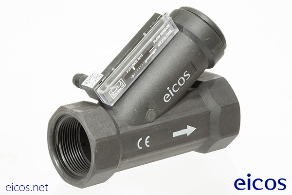 Sensor de flujo Eicos FJ112B02-M12, adecuado para altos flujos de líquido